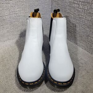 Dr. Martens Air Wair Women's Size 11 US White Leather Pull on Chelsea Boots 2976